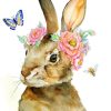 Bunny With Flowers Paint By Number