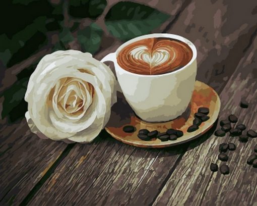 Cafe And Verona Flowers Paint By Number