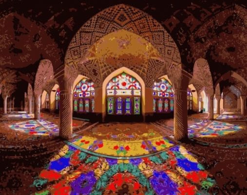 Colorful Mosque Of Persia Paint By Number