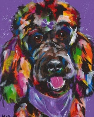 Colorful Standard Poodle Paint By Number