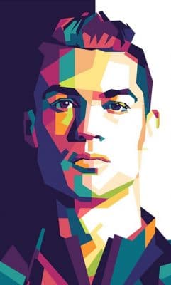 Cristiano Ronaldo On Pop Art Paint By Number