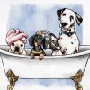 Dogs In The Tub Paint By Number