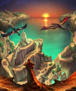 Dragon And The Sunset Paint By Number