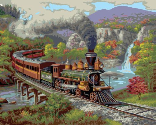 Fall River Train Paint By Number