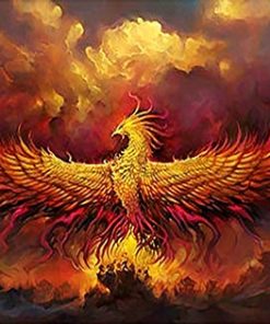 Flamed Phoenix Paint By Number