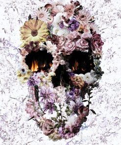 Floral Upland Skull Paint By Number
