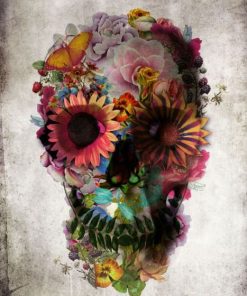 Floral Skull Art Paint By Number