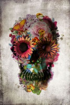 Floral Skull Art Paint By Number