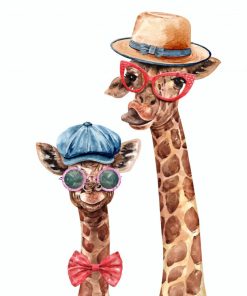 Giraffe And Baby Paint By Number