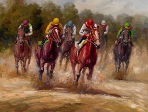 Horse Racing Paint By Number