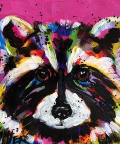 Colorful Raccoons Paint By Number
