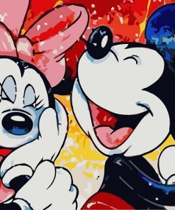 Mickey Mouse And Minnie Paint By Number