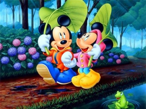 Minnie & Micky Mouse Paint By Number
