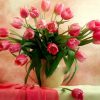 Pink Tulips In Vase Paint By Number