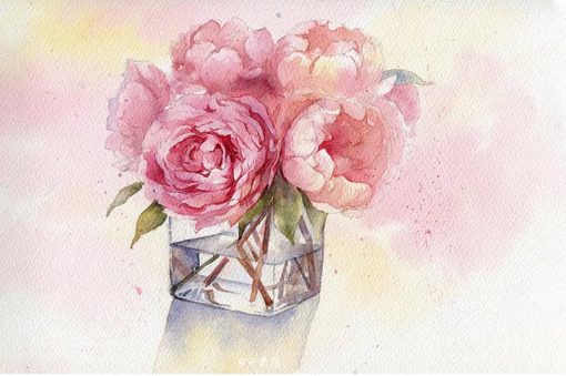 Roses In Cup Paint By Number