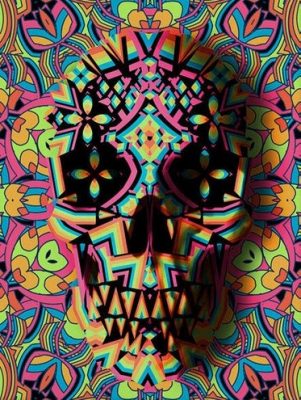 Colorful Skull Paint By Number