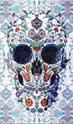 Skull With Mandala Of Flowers Paint By Number