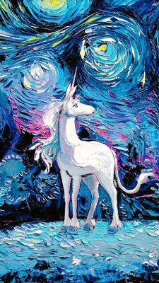 Starry Night Unicorn Paint By Number