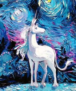Starry Night Unicorn Paint By Number