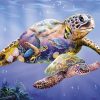 Underwater Sea Turtle Paint By Number