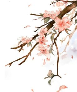 Watercolor Cherry Blossom Paint By Number