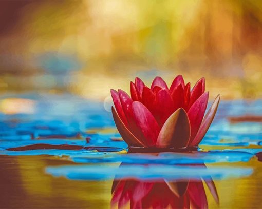 Lotus In The Water Paint By Number