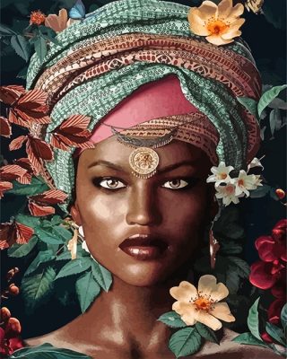 African Beautiful Woman Paint By Number