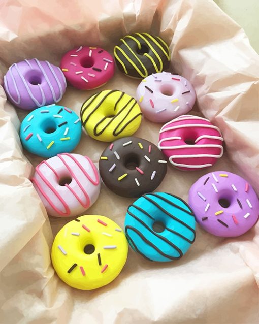 Colorful Doughnuts Paint By Number