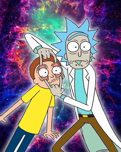 Crazy Rick And Morty Paint By Number