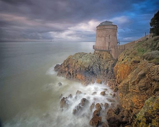 Dublin Ireland Martello Tower Paint By Number