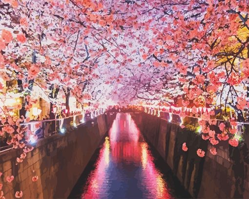 Sakura Cherry Blossom Paint By Number