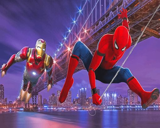 Spider Man And Iron Man Paint By Number