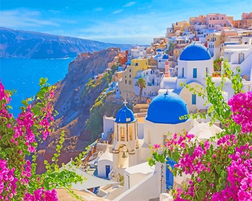 Thira Santorini Greece Paint By Number