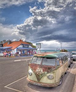 Volkswagen Old Bus Paint By Number