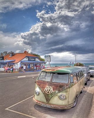 Volkswagen Old Bus Paint By Number