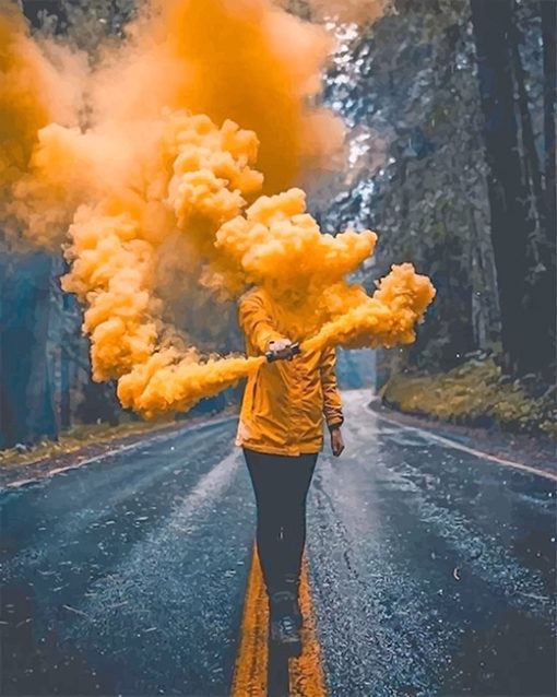 Yellow Smoke Paint By Number