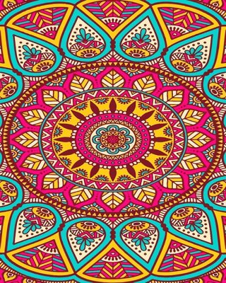 Colorful Mandala Paint By Number