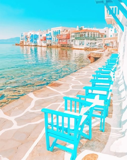 Mykonos Island Greece Paint By Number