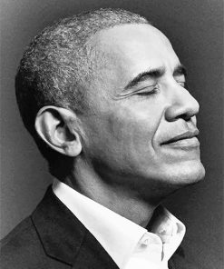 Obama Black And White Paint By Number