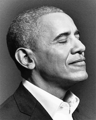 Obama Black And White Paint By Number