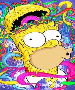 Crazy Homer Simpson Paint By Number