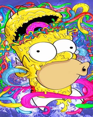 Crazy Homer Simpson Paint By Number