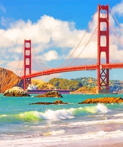 Golden Gate Bridge California Paint By Number