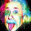 Albert Einstein Rainbow Paint By Number