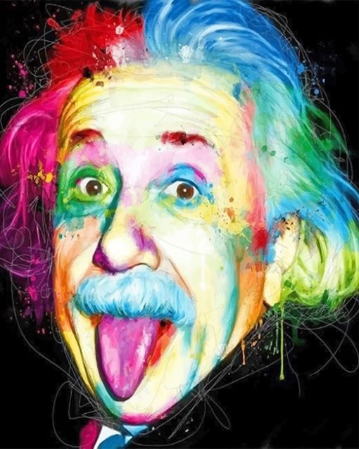 Albert Einstein Rainbow Paint By Number