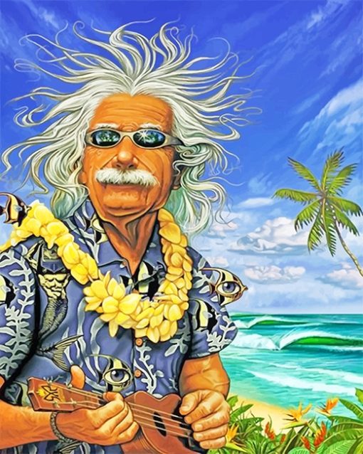 Albert Einstein In Hawaii Paint By Number