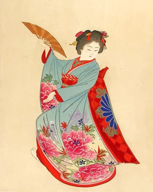 Ancient Japan Woman Dancer Paint By Number