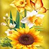 Beautiful Yellow Flowers Paint By Number