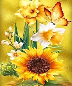 Beautiful Yellow Flowers Paint By Number