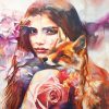 Colorful Fox Woman Paint By Number